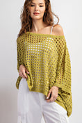 Load image into Gallery viewer, Avocado Eyelet Knit Sweater
