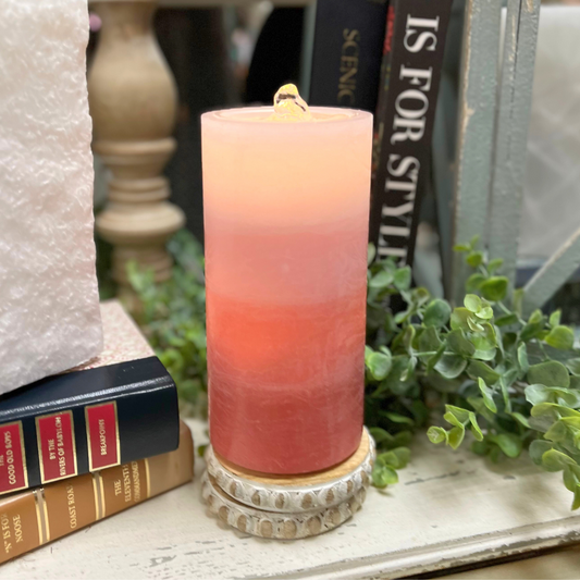 Pink Ombre Fountain Candle