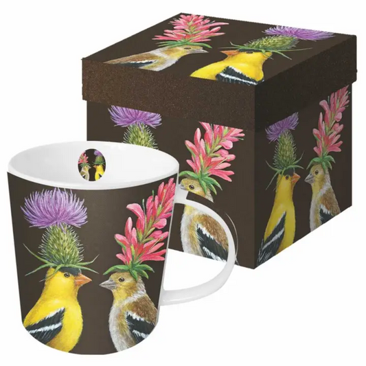 Goldfinch Couple - Mug in a Box