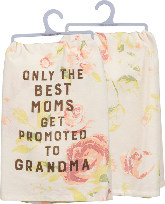 Promoted to Grandma Tea Towel
