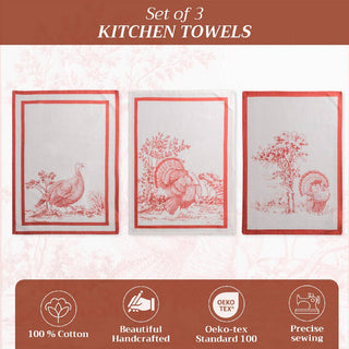 Turkey Kitchen Towels Cotton S/3