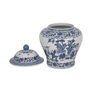 Ceramic Blossoms Temple Jar