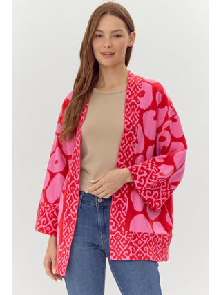 Abstract Kimono Cardigan