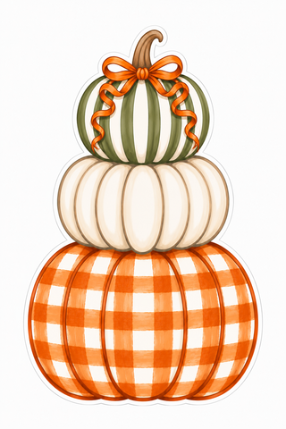 Wood Stacked Pumpkins