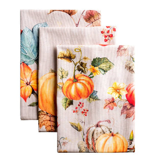 Kitchen Towels Cotton S/3 Potiron