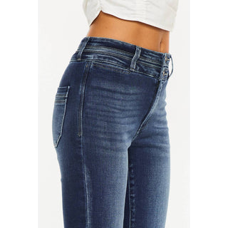 High-Rise Flare Jeans - Dark