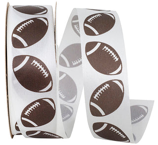 1 3/8" Footballs Satin Ribbon