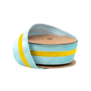 1.5" Velvet Blue w Yellow Ribbon