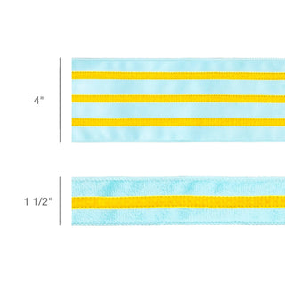 1.5" Velvet Blue w Yellow Ribbon