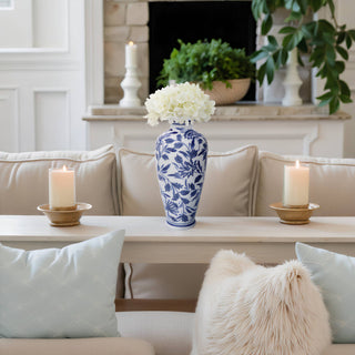 Blue White Floral Vase