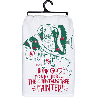 Tree Fainted Christmas Kitchen Towel