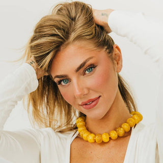 Bella Beaded Necklace WATERPROOF Honey