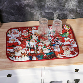 Retro Santa Drying Mat