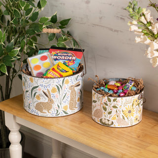 Rabbit Folk Art Buckets