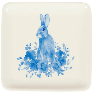Blue Rabbit Square Plate