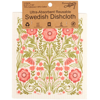 Botanical Swedish Dishcloth S/2