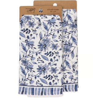 Blue Floral Kitchen Towel