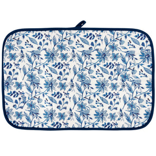 Blue Floral Drying Mat