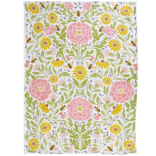 Peony Bee Kitchen Towel