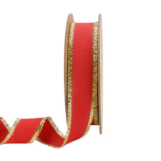 Gold Red Fringe Ribbon
