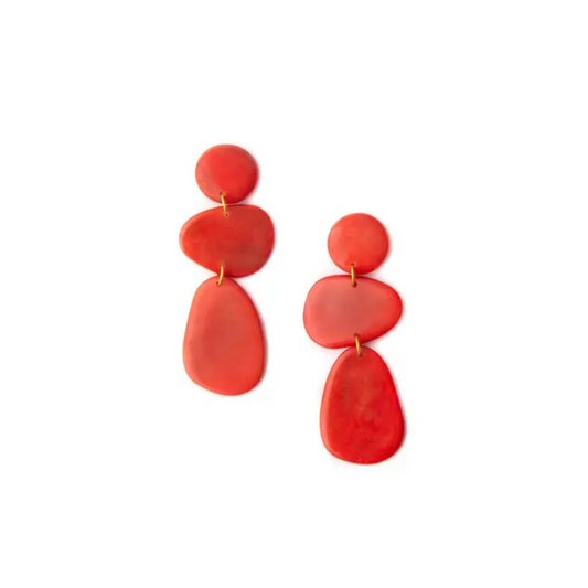 Martu Earrings - Poppy Coral