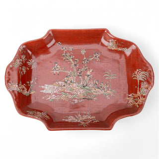 Crimson Courtyard Tray