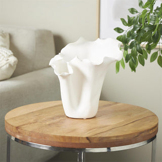 White Wavy Vase