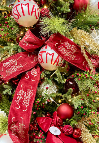 Plaid Back Merry Christmas Ribbon