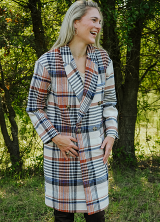 Harrison Plaid Peacoat