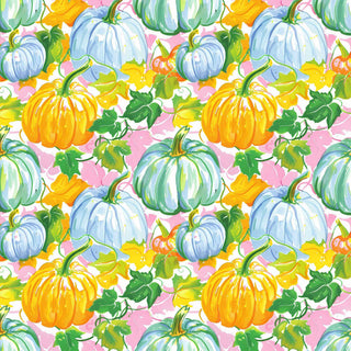 Orange Blue Pumpkins Champagne Bottle Wrap