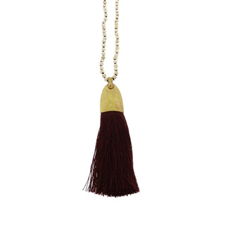 Brass and Tassel Pendant