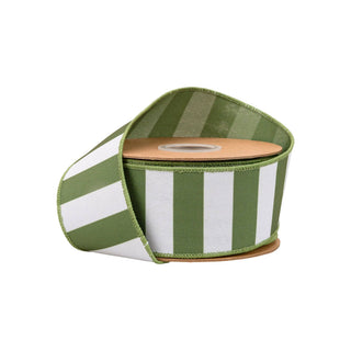 2.5" Green Stripe Ribbon