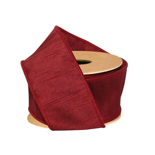 2.5" Dupioni Ribbon Bordeaux