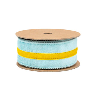 1.5" Velvet Blue w Yellow Ribbon
