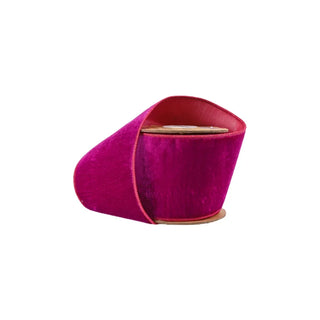 4" Wired Velvet Ribbon Hot Pink