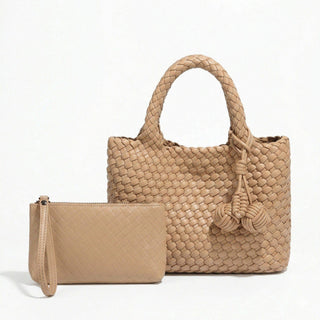 Daya Mini Woven Tote Khaki