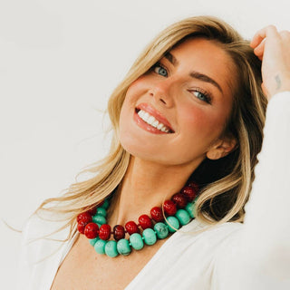 Bella Beaded Necklace WATERPROO Teal