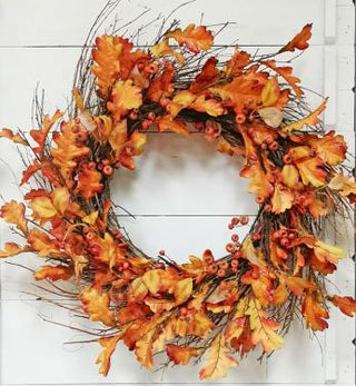 Wreath Oak Leaf Berry 32"