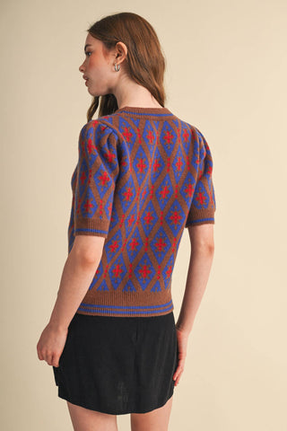 GEOMETRIC KNIT SWEATER