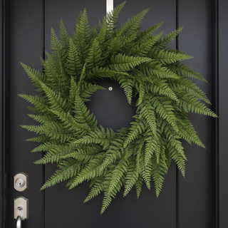 24" Fern Wreath Green