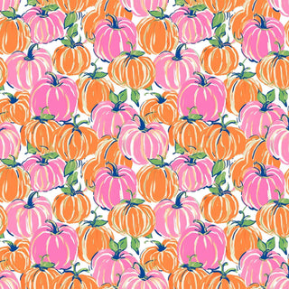 Pink Orange Pumpkins Champagne Bottle Wrap