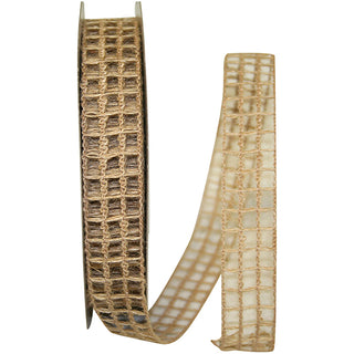 7/8" Jute Box Wire Ribbon W