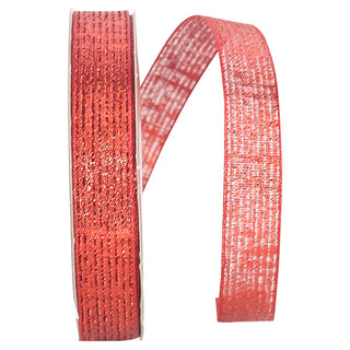 5/8" Red Metallic Wire Ribbon