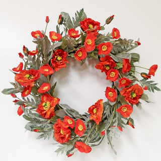 Orange Poppy Wreath