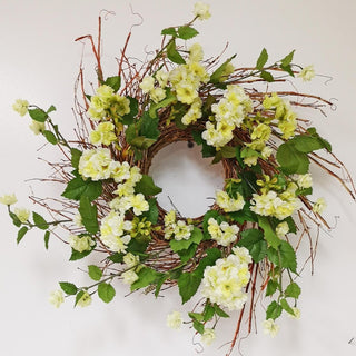 Green Hydrangea Wreath 25"