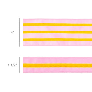 1.5" Velvet Pink w Yellow Ribbon