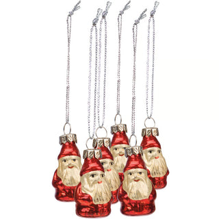 1.5" Glass Santa Ornament