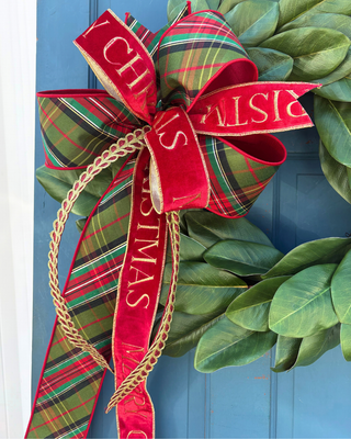 Christmas Plaid Bow
