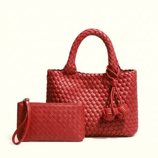 Daya Mini Woven Tote Bag Red