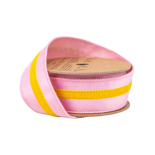 1.5" Velvet Pink w Yellow Ribbon
